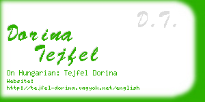 dorina tejfel business card